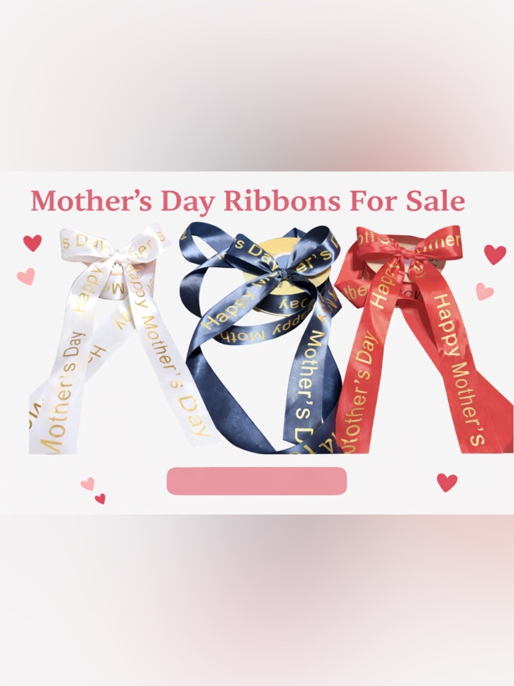 Mother’s Day Ribbon Set 30 Yards 2” Wide Satin Gift Wrap Bow Multi Color